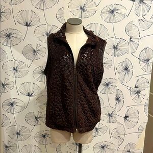 Sport Haley L  Brown Crochet Vest